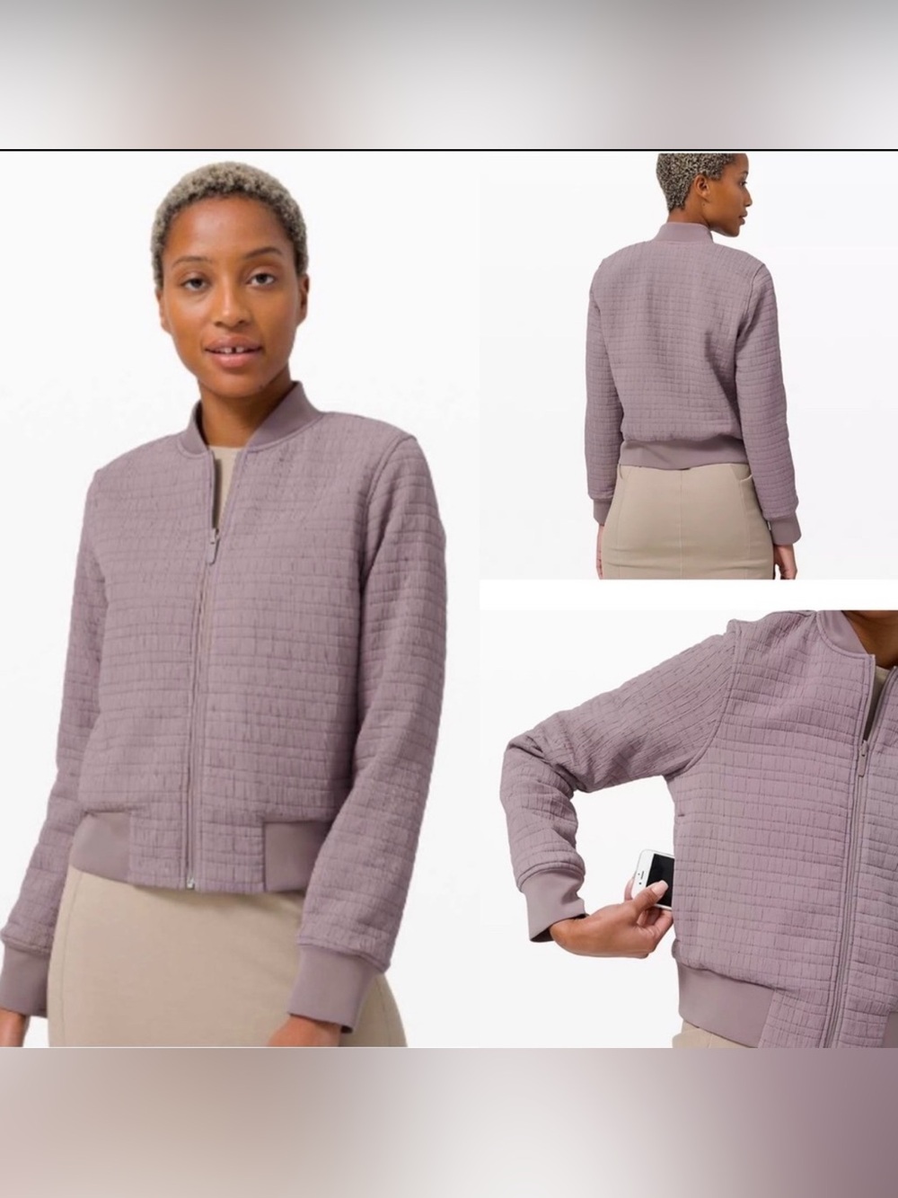 ✨Lululemon Athletica Serene Travels Reversible Bomber Jacket Size 12 - Picture 2 of 13